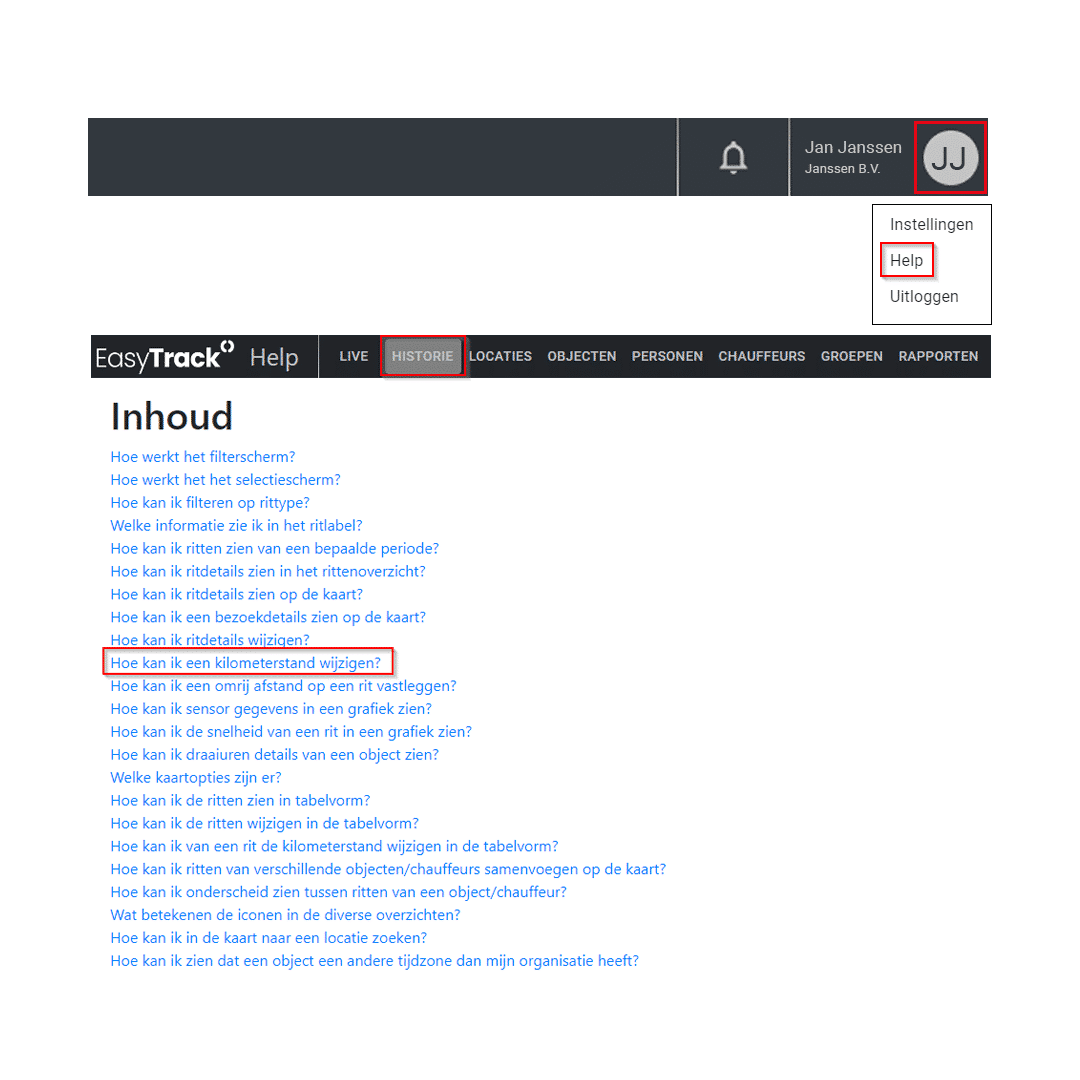 EasyTrack_2.0_KM_corrigeren