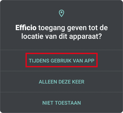Efficio app installeren_stap 2