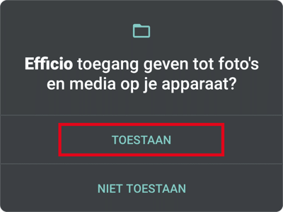 Efficio app installeren_stap 3d
