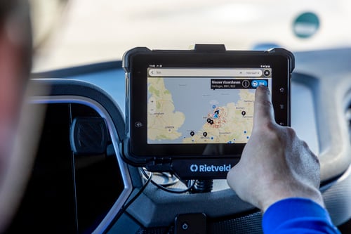 Boordcomputer Efficio Rietveld TomTom navigatie bedienen